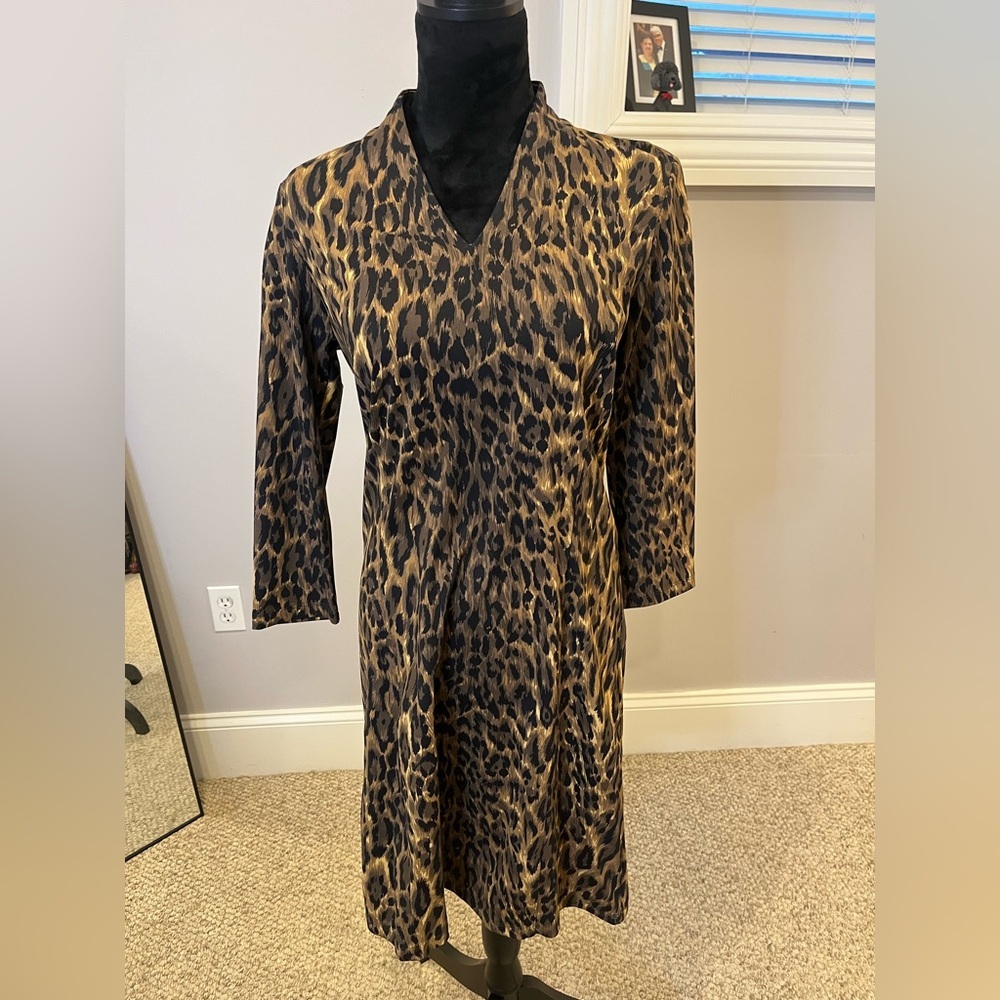 EUC J McLaughlin Ivana Leopard Print Mini Dress- medium
